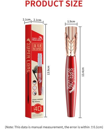 Yanqina Super Long Mascara Yanquina 4d Silk Fiber Lash Mascara Mascara De Pesta as Waterproof and Sweat Proof Mascara (2pcs) - Buy Online on GoSupps.com