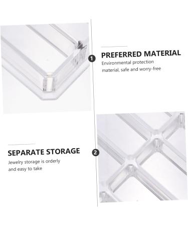 Mipcase 2pcs 16 Grid Storage Box Clear Makeup Organizer Powder Storage Holder Desk Jewelry 21.7x11.8x2.5cmx2pcs As Shownx2pcs - Buy Online on GoSupps.com