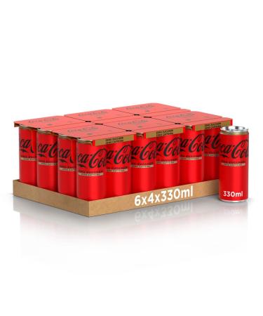 Coca-Cola Coca-Cola Zero Sans caf ine 24 Latex de 330 ml Pot 100 % recyclable Bevanda Analcolique