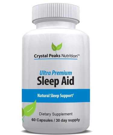 Natural Sleep Aid - Herbal Sleep Supplement Made with Valerian Root Melatonin Chamomile Magnesium Recommended for Difficulty Sleeping - Adult Extra Strength Sleeping Pills. 60 Vegan Capsules