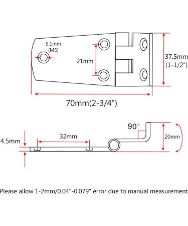 NRC&XRC Marine Grade 316 Stainless Steel Offset Short Side Casting Hinges (Pair) - Heavy Duty 3/16 Thick for Boat, RV Cabinets - 2-3/4 x 1-1/2 - Buy Online on GoSupps.com