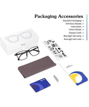 Buy Blue Light Blocking Glasses for Women & Men | Anti Eyestrain Eyeglasses for Computer TV Phones & Gaming - Black - Buy Online on GoSupps.com