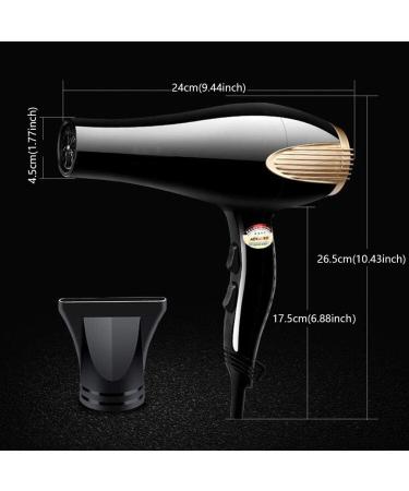 Hair Dryer Professional Ionic Hairdryer 2000W Salon Fast Blow Dryers 3 Heat 2 Speed Settings Low Noise Fast Drying Powerful AC Motor with Hair Nozzle for Home and Salon Men and Women Gold Small Gift - Buy Online on GoSupps.com