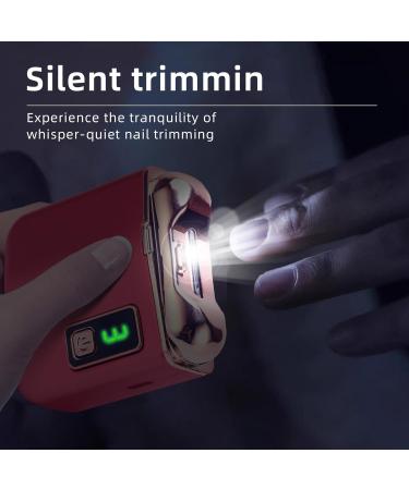 Automatic Nail Trimmer - 3 Modes Adjustable Safety Fingernail Trimmer Safety Fingernail Trimmer & Cutter Lighted Quiet Nail Scissors with Storage for Home Use Red - Buy Online on GoSupps.com