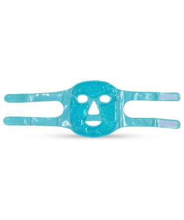 Perfecore Facial Mask for Puffy Eyes and Migraine Relief - Hot Cold Gel Beads Compress Pack - Spa Therapy Wrap for Sinus and Headaches - Blue - Buy Online on GoSupps.com