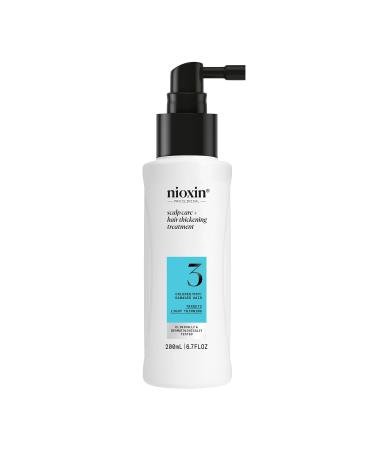 Nioxin System 3 Scalp Care Hair Thickening Leave In Treatment For Colored & Damaged Hair with Light Thinning Strengthen & Nourish with Niacinamide & Biotin - 6.7 Oz