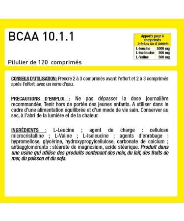 BCAA TABLETS 10.1.1 - Amino Acids Vegan Bodybuilding Highly Dosed - Your Ally For Effective Workouts - Enhanced Performance - Program 30J - French Laboratory Eric Favre - Buy Online on GoSupps.com