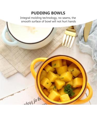 Noodle Ceramic Bowl Soup Bowls Dessert Serving Bowls with Double Handle for Rice Cereal Noodle Salad Dishwasher Safe Kitchenware Bowl (Color : Orange) - Buy Online on GoSupps.com