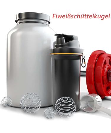 6-Piece Protein Shaker Set with Mixing Ball | Fitness Shaker for Smoothies and Egg Whites | Durable & Leak-Proof Design - Buy Online on GoSupps.com