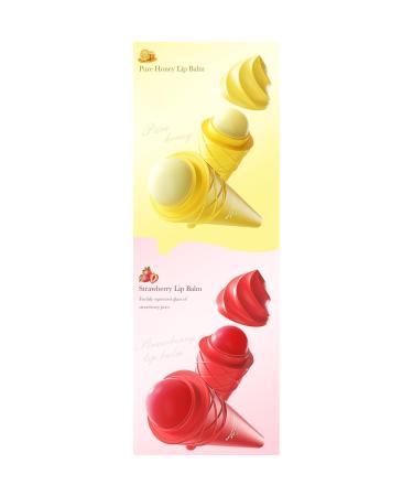 1 Pack of 4 PCs Fruit Lip Balm Set Peach Avocado Honey Strawberry Moisture Lips Soothe Dryness & Lip Lines Lip Primer Lip Balm - Buy Online on GoSupps.com