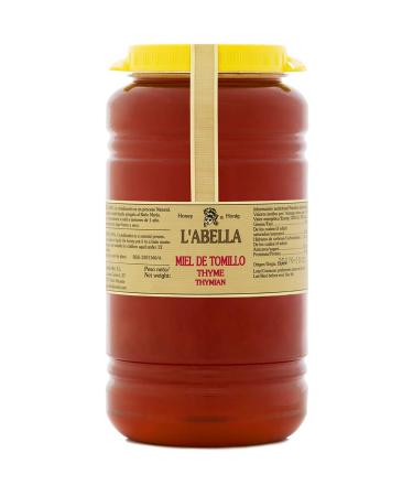 L'Abella Mel - Miel de Thym 100% Naturel | Miel d'abeille pur - R colt la main dans la vall e de la Costa Blanca Espagne - Sans gluten - 3000g 3 kg (Lot de 1)