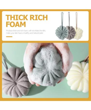 Buy Pack of 3 Exfoliating Shower Loofahs with Hanging Rope Ideal for Home & Hotel Bathing - Buy Online on GoSupps.com