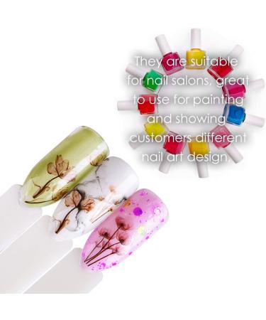 150 Pcs Nail Swatch Sticks with Ring - KINGMAS Beige Color Display False Nail Tips Practice Sticks (1150 Number Posted) - Buy Online on GoSupps.com