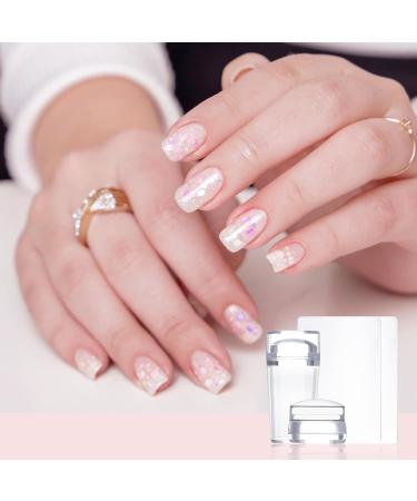 Greoer French Tip Stamper Kit 2 Pieces Clear Nail Art Jelly Stamper with 2 Pieces Scrapers Long Short Soft Silicone Jelly Stamper for Nails French Nail Line Tools for French Manicure DIY Salon - Buy Online on GoSupps.com