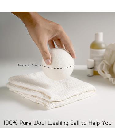 Buy Meeqiao 6PCs Natural Wool Dryer Balls - Eco-Friendly Fabric Softener from 100% New Zealand Sheep Wool - Perfect for Tumble Dryers - Buy Online on GoSupps.com