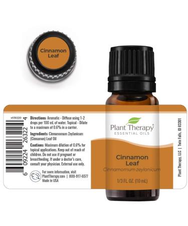 Buy Plant Therapy Cinnamon Leaf Essential Oil 10 mL - 100% Pure Therapeutic Grade - International Shipping Available - Buy Online on GoSupps.com