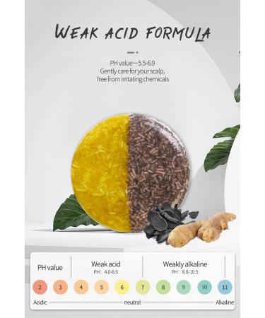 Ginger Hair Regrowth Shampoo Bar for Men & Women - 2Pcs | Hair Loss Treatment | Darkening Solid Shampoo Bar with Polygonum Multiflorum - Buy Online on GoSupps.com