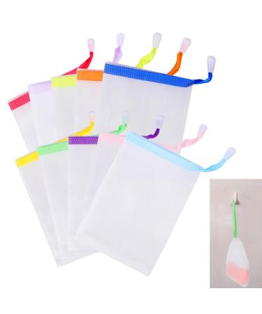 10 pieces of soap bag foam network nylon facial cleaning nets soap bags bag soap network soap pocket peel peeling power bag facial cleaning accessories (random color) - Buy Online on GoSupps.com