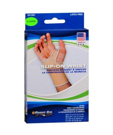 Wrist Brace Slip On Beige X Large - 1 ea