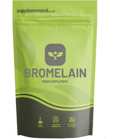 Bromelain 350mg Supplement - 180 Capsules | High Strength Digestive Enzyme Pineapple Extract | UK Made Pharmaceutical Grade - Buy Online on GoSupps.com