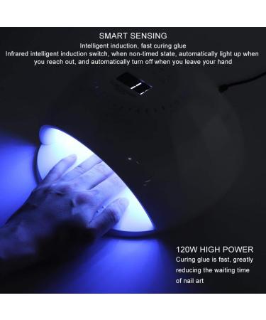 120W Professional Nail Lamp - LED UV Nail Dryer for Quick Drying & Curing - Inductive Manicure Tool for Salons (EU Connector) - Buy Online on GoSupps.com