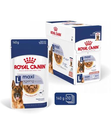Royal Canin Maxi Ageing 8+ | Pack of 4 | 4 x 10 x 140 g | Complete Food for Dogs | for Large Older and Senior Dogs (26 to 44 kg) | From 5 Years - Buy Online on GoSupps.com