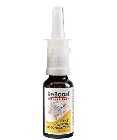 ReBoost Breathe Easy Decongestion Nasal Spray Fast-Acting Cold & Flu Symptom Relief Natural Homeopathic Ingredients Help Calm Congestion Headache & Sinus Pressure - 0.68 oz