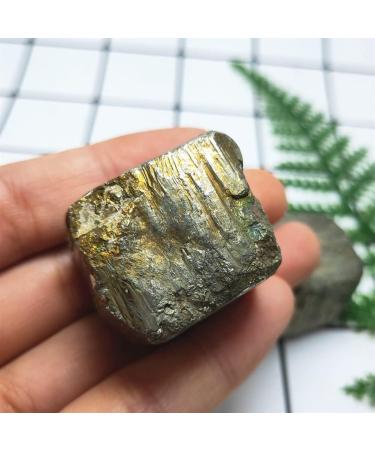 Pyrite Crystal Gravel Cube Natural Iron Pyrite Tumbled Stone Quartz Yoga Stone 3pcs Suitable for Home Stone Mineral Specimen - Buy Online on GoSupps.com