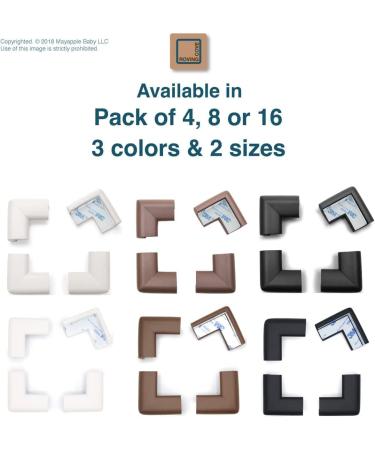 RovingCove Slim-Fit Corner Protector for Baby Proofing - 8 Small Soft Rubber Foam Bumper Guards - Onyx Black - 3M Adhesive - Pack of 8 - Buy Online on GoSupps.com