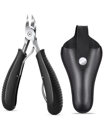 Toenail Clippers for Seniors Thick Toenails  Professional Heavy Duty Toenail Clippers for Thick & Ingrown Nails  Podiatrist Toenail Clippers with Non-Slip Handle  Super Sharp Curved Grooming Tool