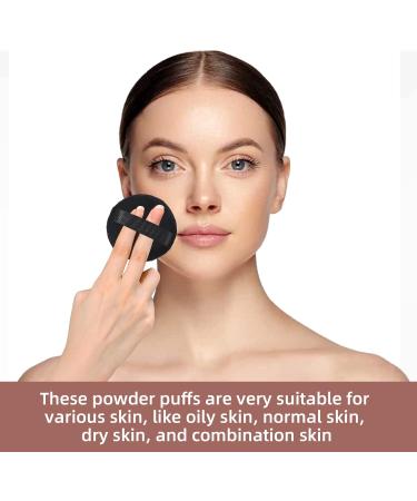 6 Pieces Soft Round Cotton Makeup Puffs for Face & Body - Black/Nude - Buy Online on GoSupps.com