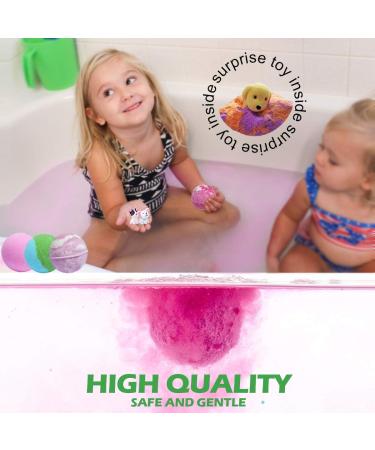 Puppy Toy Surprise Kids Bath Bombs 12 Pcs Set - Handmade Colorful Fizzies for Bubble Bath - Perfect Birthday/Christmas Gift for Girls and Boys - Buy Online on GoSupps.com