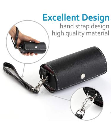 Large Weekly Pill Organizer with PU Leather Case - 2 Times a Day AM PM Round Medicine Organizer for Travel - 7 Day Pill Container for Vitamins and Supplements - Buy Online on GoSupps.com