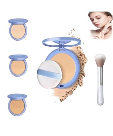 Currentlye Polvo Compacto Gagk Matte Perfection Pressed Powder Polvo Compacto Perfection Mate Gagk Gagk Face Powder Waterproof Pressed Matte Wet and Dry Powder(02*-Natural Beige)