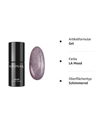 NEONAIL UV Nail Polish 7.2 ml - Pink LA Mood | Glitter Gel Varnish for Stunning Nail Designs - International Shipping Available - Buy Online on GoSupps.com