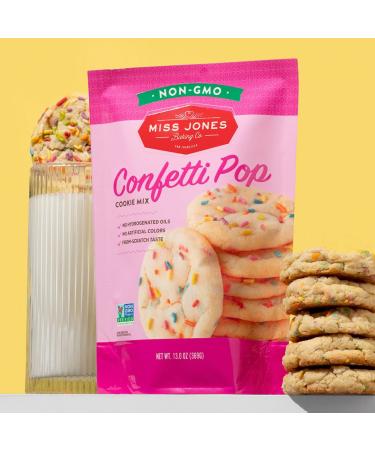 Miss Jones Baking 90% Organic Cookie Mix  Non-GMO  Vegan-Friendly  Perfect for Birthdays: Confetti Pop (Pack of 1) Confetti Pop 13 Ounce (Pack of 1) - Buy Online on GoSupps.com