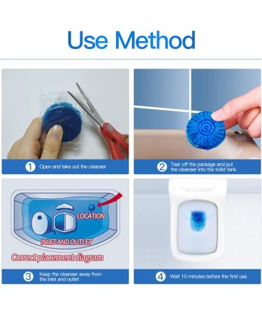 30-Pack Automatic Toilet Bowl Cleaner Tablets | Long-lasting Fresh Pine Scent | Strong Detergent | Bathroom Tank Cleaner - Buy Online on GoSupps.com