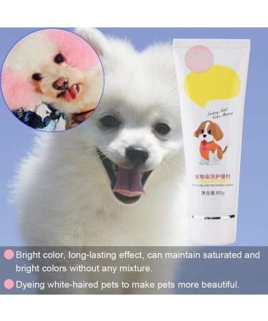 Pet-safe 80g Hair Color Dye Gel for Dogs and Cats - Non-Toxic and Natural Pigment, Harmless and Safe for Pets - Pink - Buy Online on GoSupps.com
