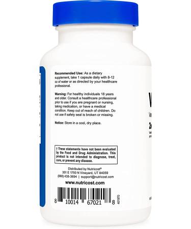 Nutricost Vanadium + Chromium 2mg 180 Vegetarian Capsules | Gluten Free Non-GMO Supplement - Buy Online on GoSupps.com