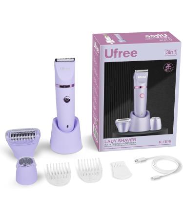 Ufree Bikini Trimmer for Women | Rechargeable Waterproof Electric Razor & Shaver for Legs & Body Hair - Purple - Buy Online on GoSupps.com