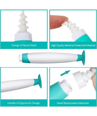 Aolbic Ear Wax Removal Spiral Tool Kit | Safe & Reusable for Adults & Kids | 16 Replacement Heads | Easy Ear Wax Removal - Buy Online on GoSupps.com