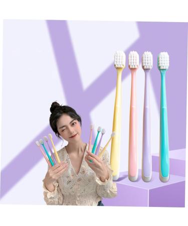 Minkissy 4-Piece Soft Cotton Toothbrush Set for Women & Teens | Portable Handheld Toothbrushes with Clean 3-Page Design - Buy Online on GoSupps.com