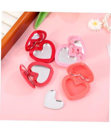 Beatifufu Set of 4 Compact Heart-Shaped Storage Boxes with Mirror for Lipstick and Eyeshadow for Travel - Buy Online on GoSupps.com