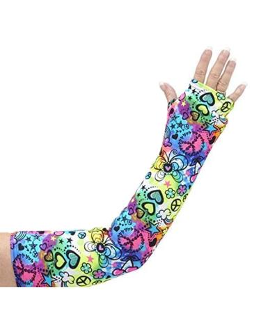 CastCoverz! Designer Arm Cast Cover - Peace of Fun - Medium Long: 21" Length X 12" Circumference - Removable and Washable - Made in USA Medium (Pack of 1) Peace of Fun