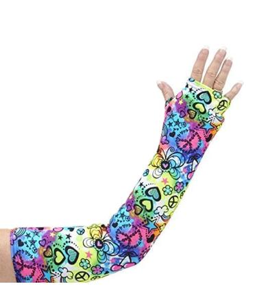 CastCoverz! Designer Arm Cast Cover - Peace of Fun - Medium Long: 21" Length X 12" Circumference - Removable and Washable - Made in USA Medium (Pack of 1) Peace of Fun - Buy Online on GoSupps.com