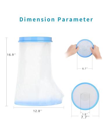 SUPERNIGHT Teen Waterproof Half Leg Cast Cover - Reusable Protector for Shower, Swimming, and Bathing - Watertight Bandage for Leg Wounds, Burns, Injuries - Anti-Slip Design - Buy Online on GoSupps.com