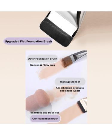 Premium Flat Foundation Brush Set - Angled Liquid Makeup Brushes for Cream & Concealer - Best for Flawless Application - Buy Online on GoSupps.com