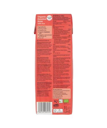 Rude Health Organic Hazelnut Drink 1000ml - Dairy-Free Gluten-Free & Vegan | International Shipping Available - Buy Online on GoSupps.com