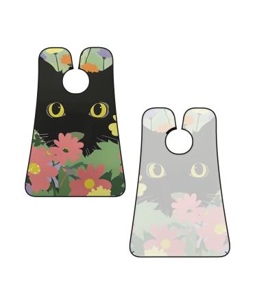 Black Cat Print Beard Bib Apron - Non-Stick Hair Catcher for Men | Perfect Shaving Gift | One Size - Buy Online on GoSupps.com