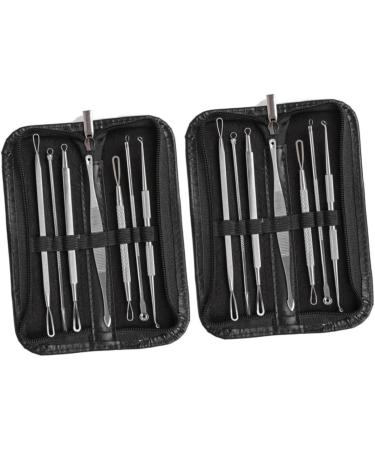 PLAFOPE 14 Pcs Blackhead Removal Extractor Tools Comedone Extractor Blackhead Extractor Silver - Buy Online on GoSupps.com